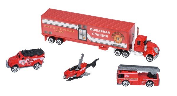 

Набор машинок Same Toy Diecast Грузовик с пожарными (SQ80958-4Ut)