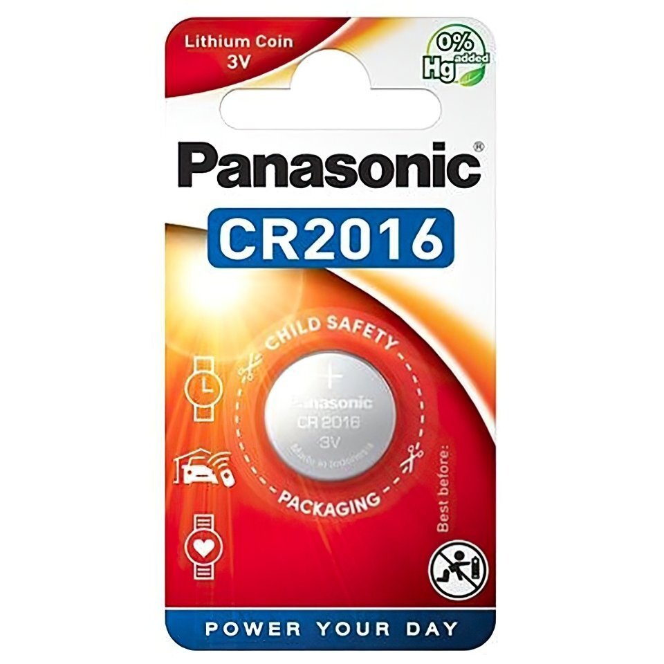 Батарейка Panasonic CR 2016 Lithium * 1 (CR-2016EL / 1B) (1176573)