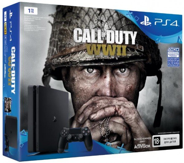 

Игровая приставка SONY PlayStation 4 Slim 1Tb Black (Call of Duty WWII) (9942269)