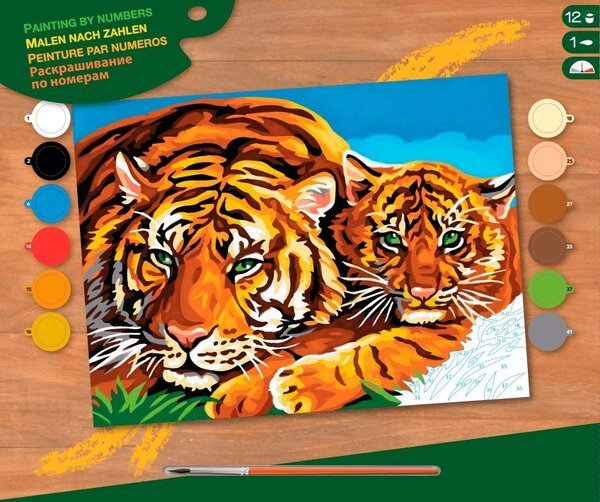 

Набор для творчества Sequin Art PAINTING BY NUMBERS SENIOR Tigers (SA1039)