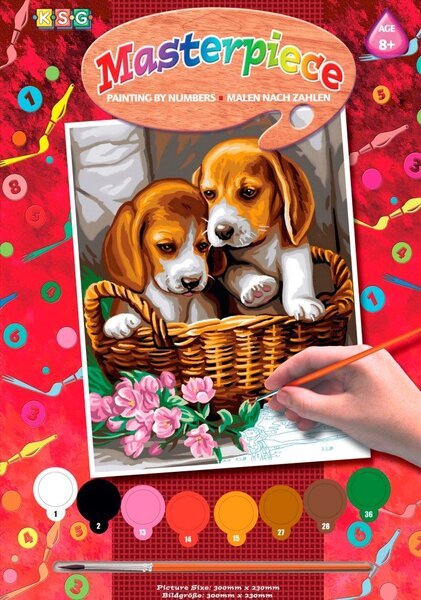 

Набор для творчества Sequin Art PAINTING BY NUMBERS JUNIOR Basket of Puppies (SA1042)