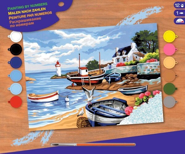 

Набор для творчества Sequin Art PAINTING BY NUMBERS SENIOR Fishing Village (SA1035)