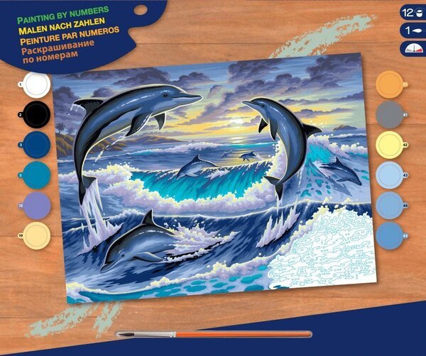 

Набор для творчества Sequin Art PAINTING BY NUMBERS SENIOR Dolphin Sunrise (SA0563)