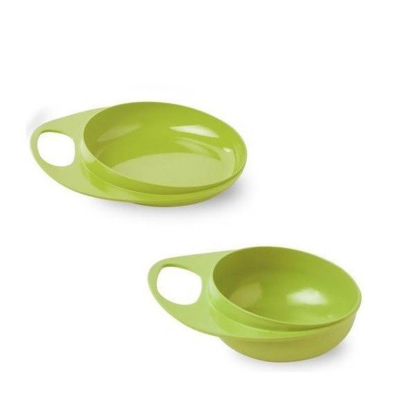 

Тарелка для кормления Nuvita Easy Eating 2шт. Салатовая, глубокая и мелкая (NV8461Lime)
