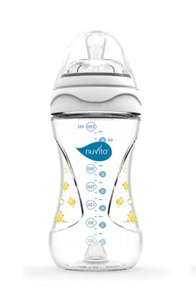 

Бутылочка для кормления Nuvita Mimic 250мл. 3м+ Антиколиковая, белая (NV6030White)