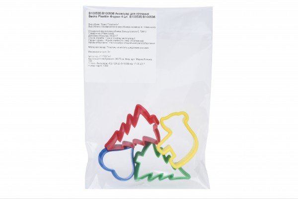

Аксессуар для лепки Becks Plastilin Формы 4 шт. (B100535/B100536)