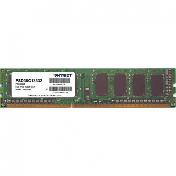 

Память для ПК PATRIOT DDR3 1333 8GB (PSD38G13332)