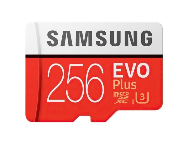 

Карта памяти Samsung microSDXC 256GB Class 10 UHS-I U3 Evo Plus W60MB/s + SD-адаптер
