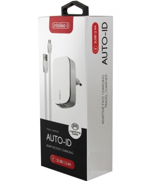 

ЗУ сетевое Intaleo TCG242 (2USB2,4A) + Lightning White