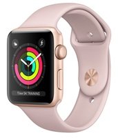 Смарт-часы Apple Watch Series 3 GPS 42mm Gold Aluminium Case with Pink Sand Sport Band (MQL22GK/A)