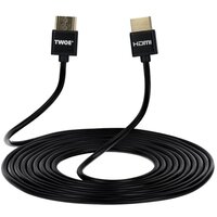  Кабель HDMI 2 Е (AM/AM) V2.0, Ultra Slim, Aluminium, black 3m 