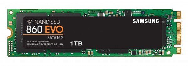 

SSD накопитель SAMSUNG 860 EVO 1TB M.2 SATA (MZ-N6E1T0BW)