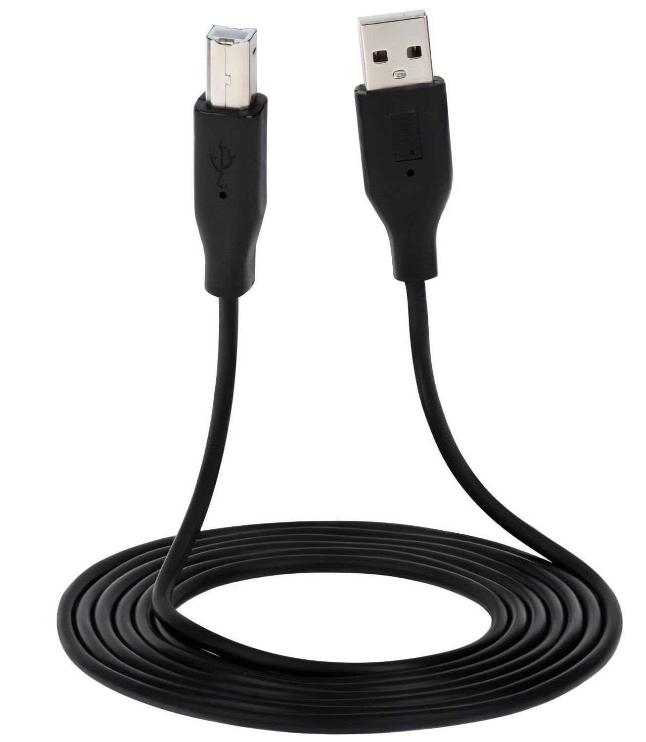 Кабель 2E USB 2.0 (AM/BM) DSTP, 3m, black фото 