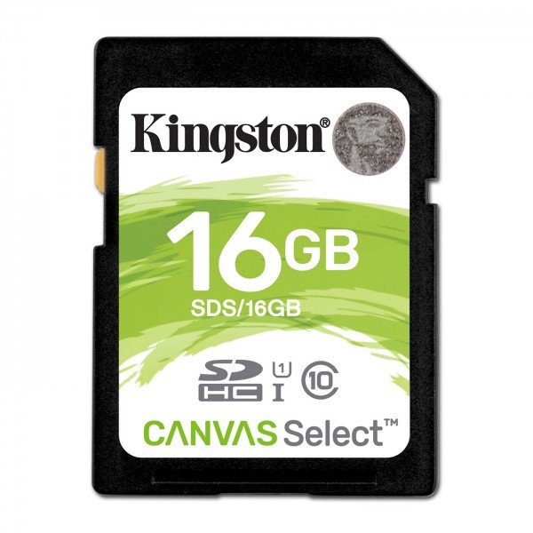 

Карта памяти KINGSTON SDHC 16GB Class 10 Canvas Select UHS-I U1 R80/W10 MB/s (SDS/16GB)