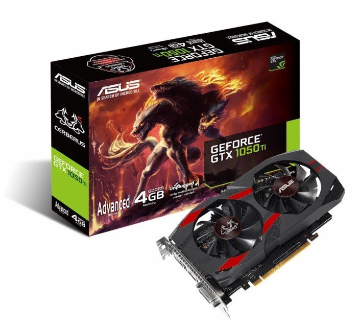 

Видеокарта ASUS GeForce GTX1050TI 4GB DDR5 OC CERBERUS (CERBERUS-GTX1050TI-A4G)