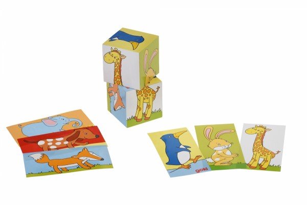 

Кубики деревянные goki Животные (57725G)
