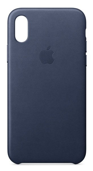 

Чехол Apple Leather Case для iPhone X Midnight Blue (MQTC2ZM/A)