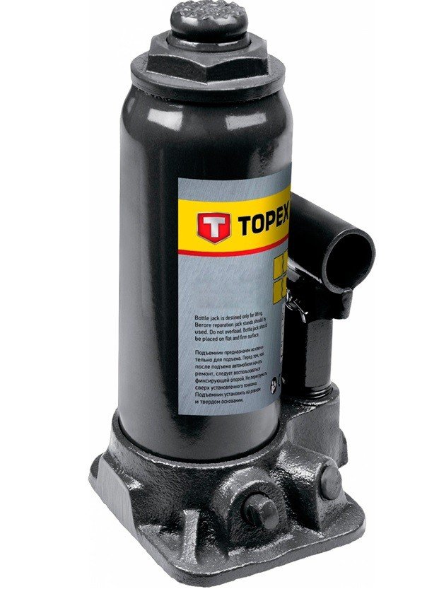 

Домкрат гидравлический бутылочный 15т, 230-460мм, TOPEX 97X042