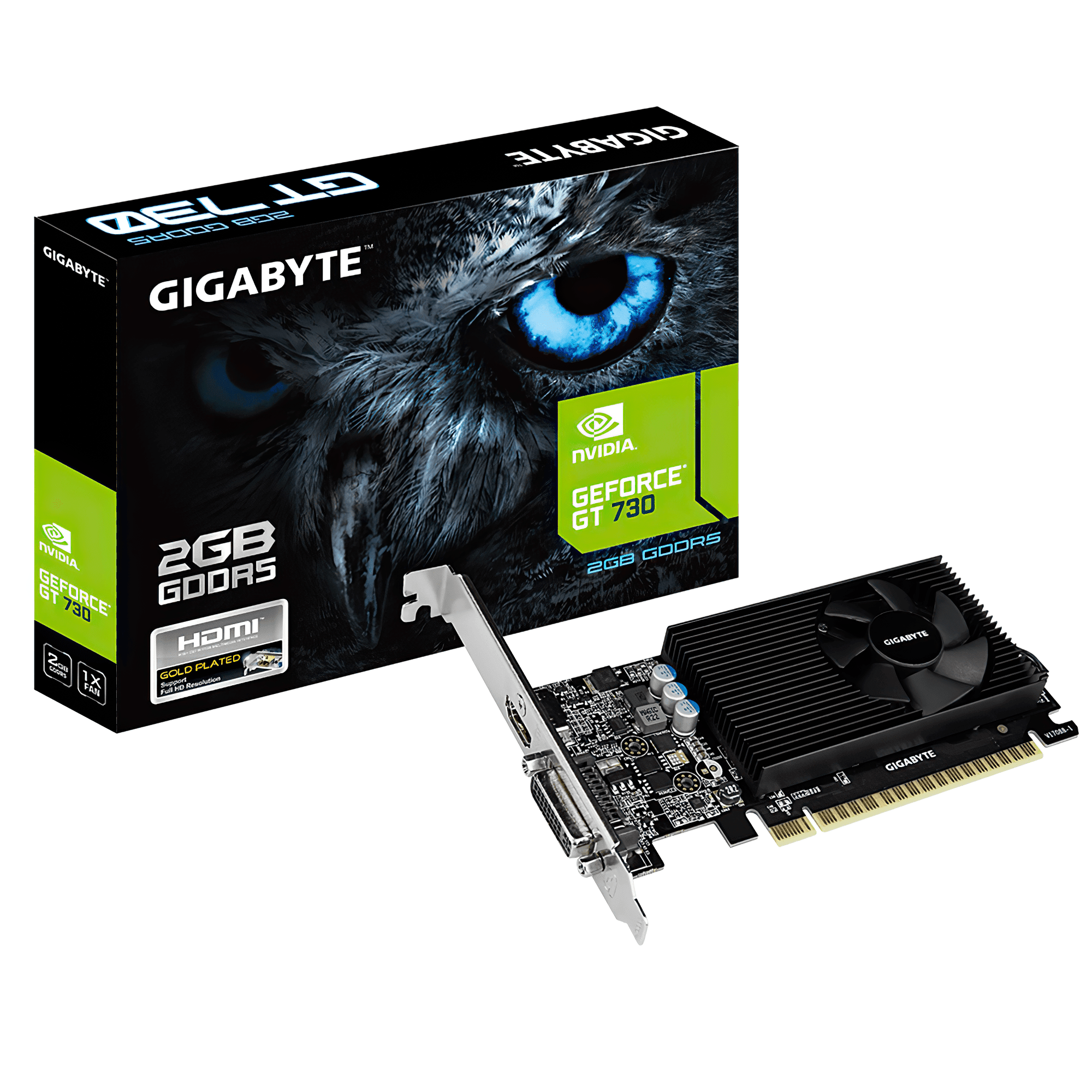 

Видеокарта GIGABYTE GeForce GT 730 2GB DDR5 (GV-N730D5-2GL)