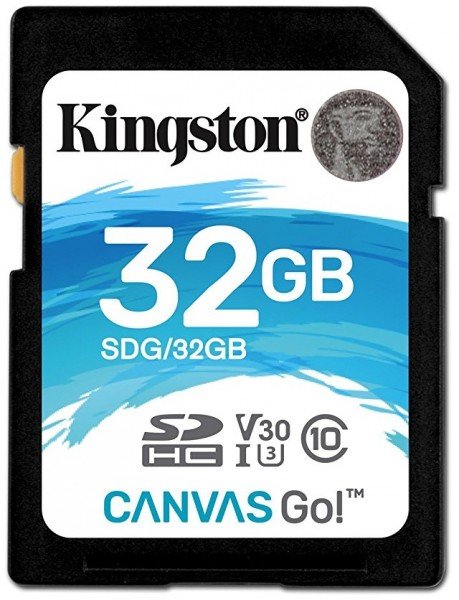 

Карта памяти KINGSTON SDHC 32GB Class 10 UHS-I U3 R90/W45MB/s (SDG/32GB)