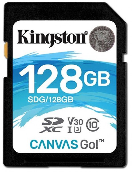 

Карта памяти KINGSTON SDXC 128GB Class 10 UHS-I U3 R90/W45 MB/s (SDG/128GB)