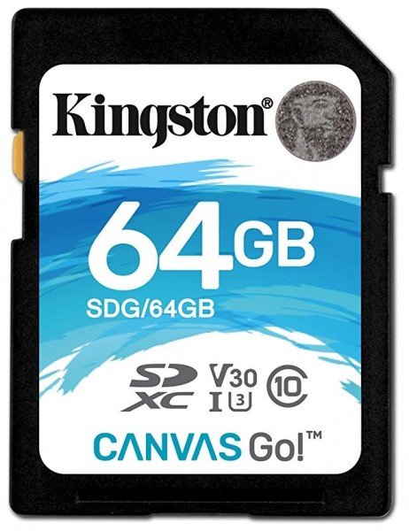 

Карта памяти KINGSTON SDXC 64GB Class 10 UHS-I U3 R90/W45 MB/s (SDG/64GB)