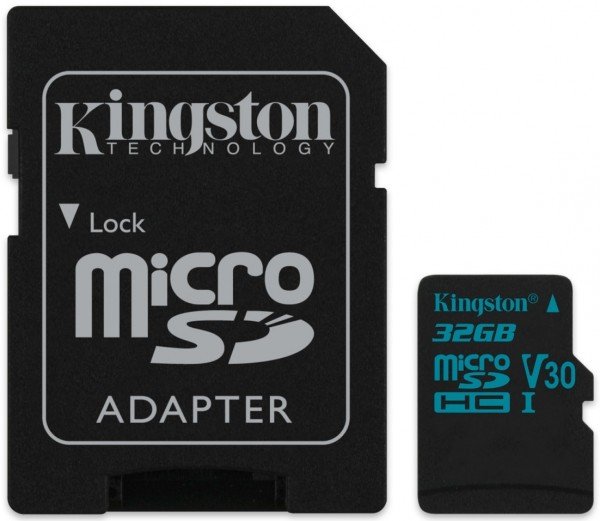 

Карта памяти Kingston microSDHC 32GB Class 10 UHS-I U3 R90/W45MB/s + SD-адаптер