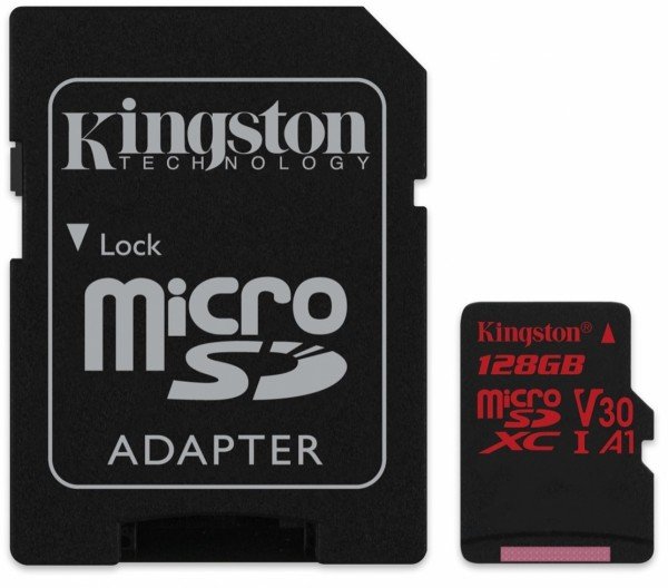 Акция на Карта памяти Kingston microSDXC 128GB Class 10 UHS-I U3 + SD-адаптер от MOYO
