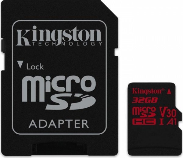 

Карта памяти Kingston microSDHC 32GB Class 10 UHS-I U3 R80MB/s + SD-адаптер