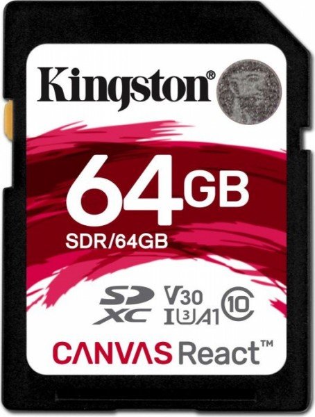 

Карта памяти KINGSTON SDXC 64GB Class 10 UHS-I U3 R100/W80 MB/s (SDR/64GB)