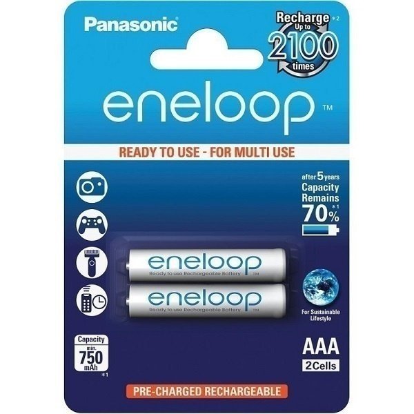 

Аккумулятор Panasonic Eneloop AAA 750 mAh 2 шт