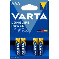 Батарейка VARTA LONGLIFE Power лужна AAA блістер, 4 шт. (4903121414)