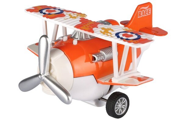 Акція на Самолет металический инерционный Same Toy Aircraft оранжевый со светом и музыкой (SY8012Ut-1) від MOYO