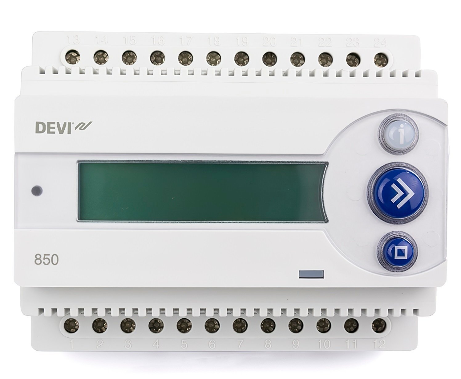 Терморегулятор DEVI DEVIreg 850 III, -10...40 °C, програмований, на DIN рейку, 15А (1420571)