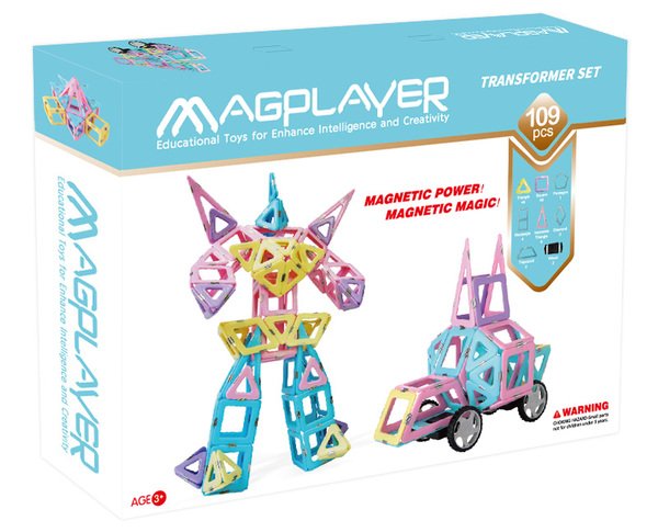 

Конструктор Magplayer магнитный набор 109 эл. (MPH2-109)