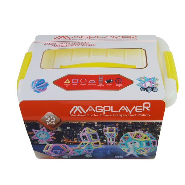 

Конструктор Magplayer магнитный набор бокс 55 эл. (MPT2-55)