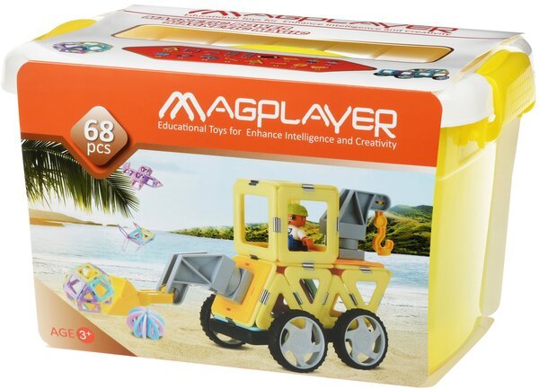 

Конструктор Magplayer магнитный набор бокс 68 эл. (MPT2-68)