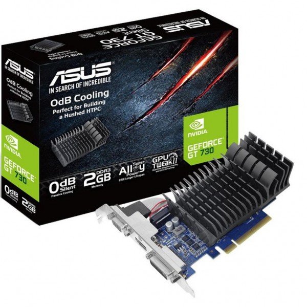 

Видеокарта ASUS GeForce GT730 2GB DDR3 Silent low profile (GT730-SL-2G-BRK-V2)