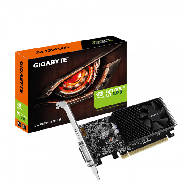 

Видеокарта GIGABYTE GeForce GT1030 2GB DDR4 Silent low profile (GV-N1030D4-2GL)
