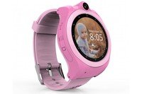Детские часы-телефон с GPS трекером GOGPS ME K19 розовые ( K19PK)