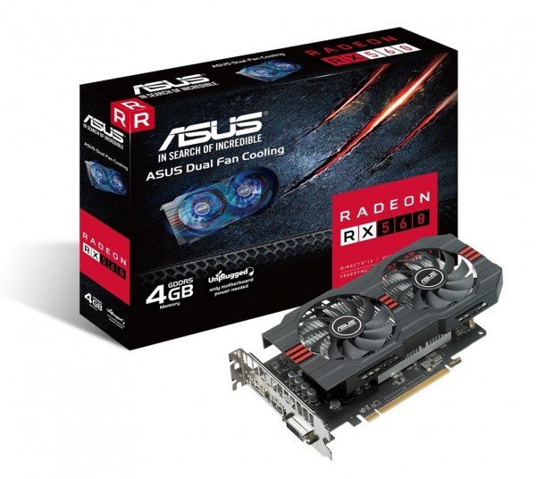 

Видеокарта ASUS Radeon RX 560 2GB DDR5 AREZ EVO (AREZ-RX560-2G-EVO)