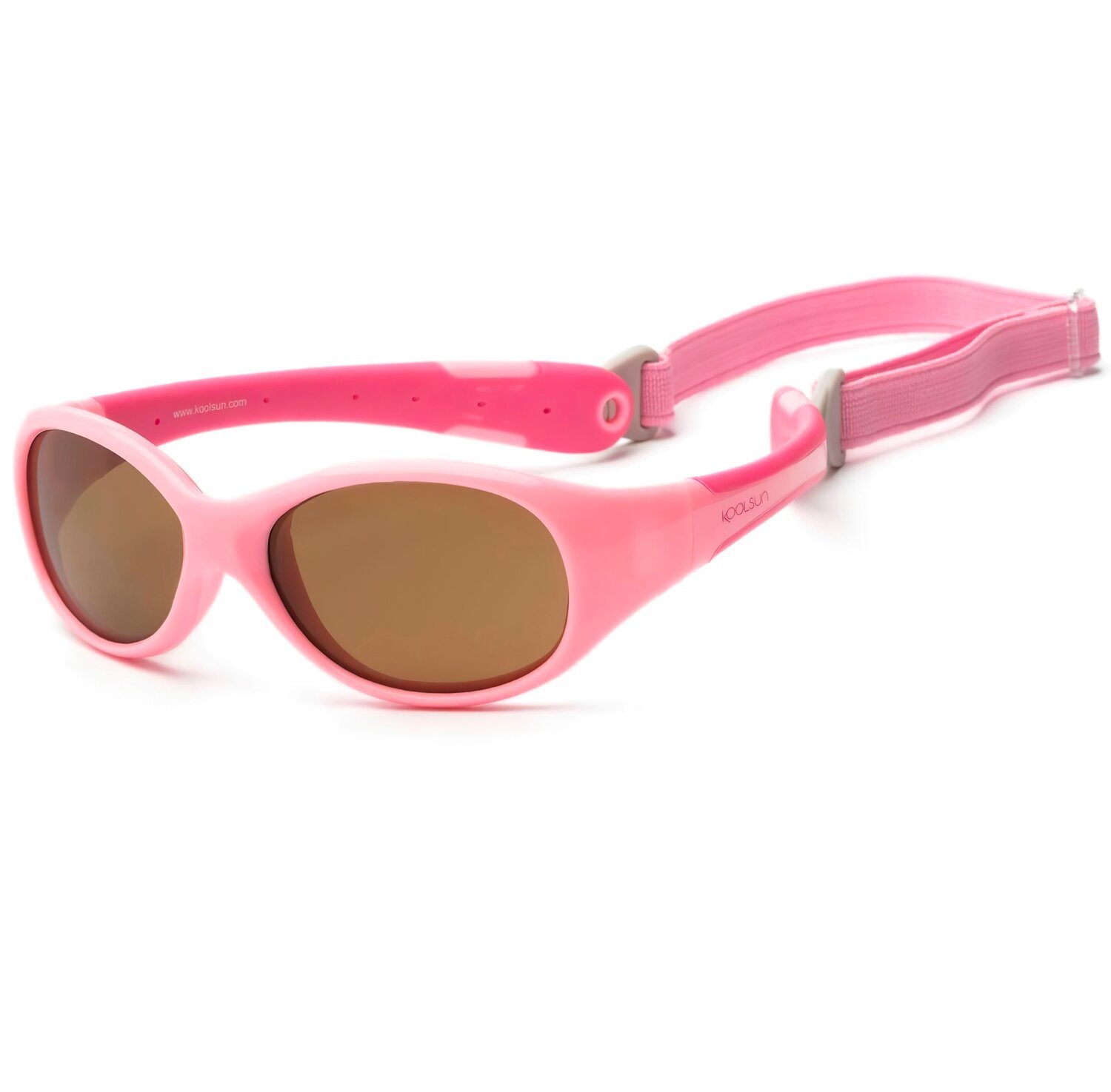 Детские солнцезащитные очки Koolsun Flex розовые (Размер 0+) (KS-FLPS000) фото 
