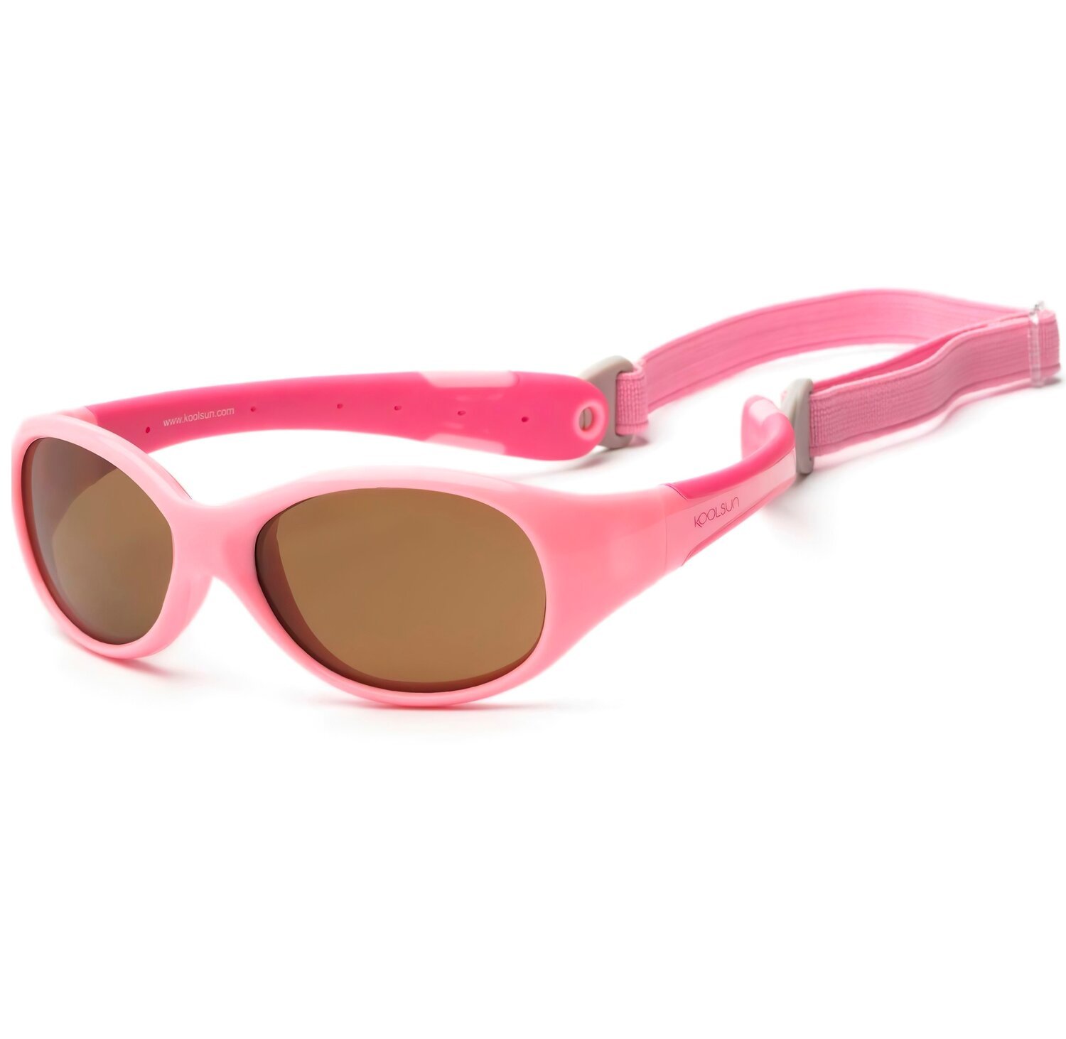 Детские солнцезащитные очки Koolsun Flex розовые (Размер 3+) (KS-FLPS003) фото 
