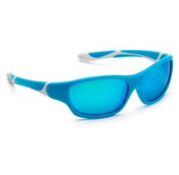  Дитячі сонцезахисні окуляри Koolsun Sport бірюзово-білі (Розмір 3+) (KS-SPBLSH003) 