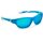 Детские солнцезащитные очки Koolsun Sport бирюзово-белые (Размер 6+) (KS-SPBLSH006)