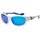 Детские солнцезащитные очки Koolsun Sport бело-голубые (Размер 6+) (KS-SPWHSH006)