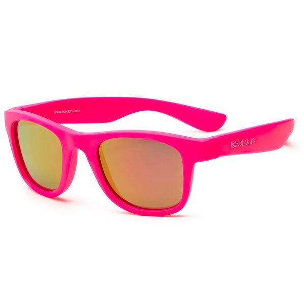 Акція на Детские солнцезащитные очки Koolsun Wawe неоново-розовые (Размер 3+) (KS-WANP003) від MOYO