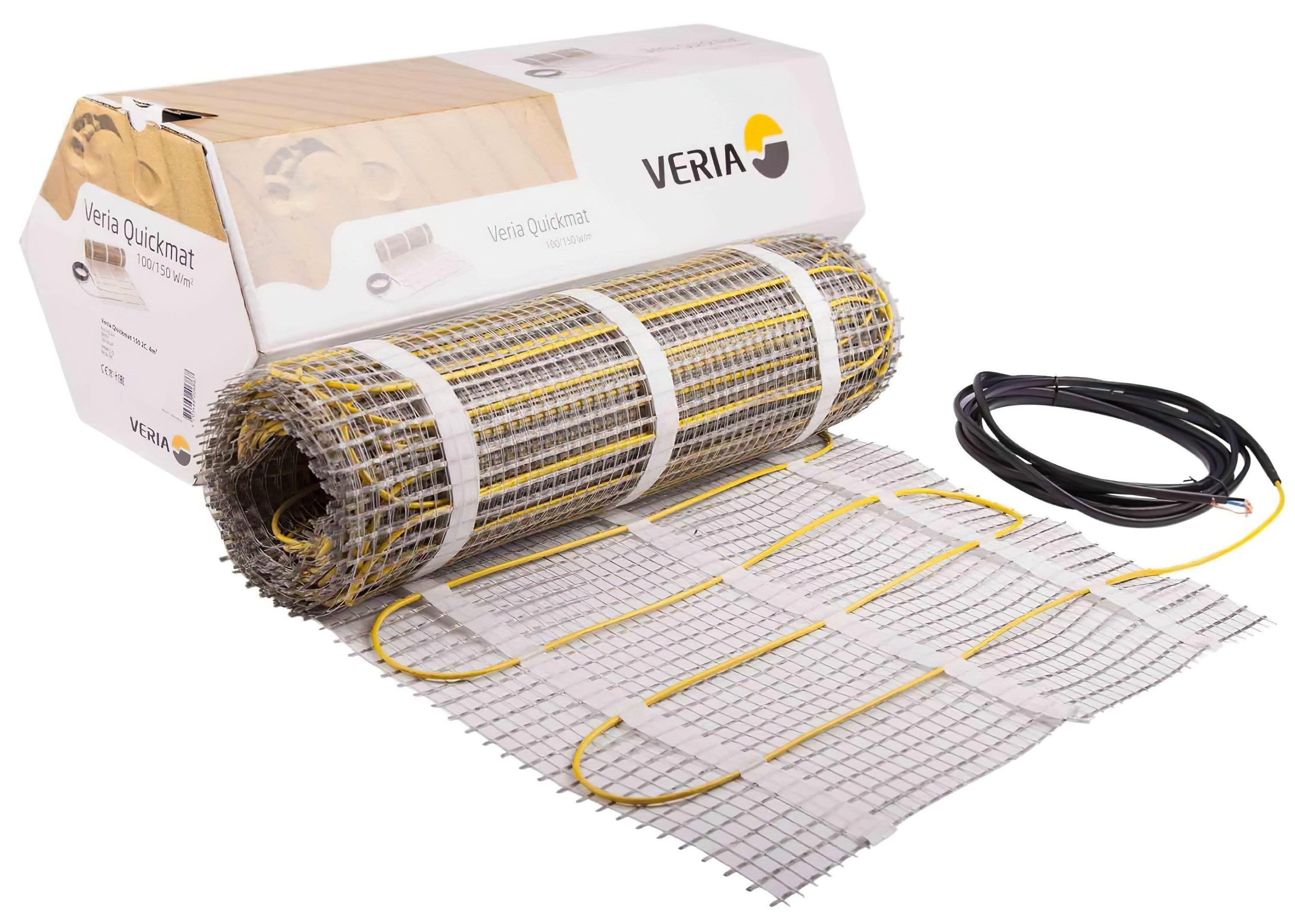 

Теплый пол Veria Quickmat 150 двухжильный нагревательный мат 1050 Вт, 230V, 7 м2, 0,5х14м (189B0176)