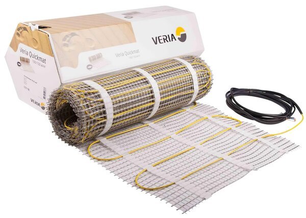 

Теплый пол Veria Quickmat 150 двухжильный нагревательный мат 1200 Вт, 230V, 8 м2, 0,5х16м (189B0178)