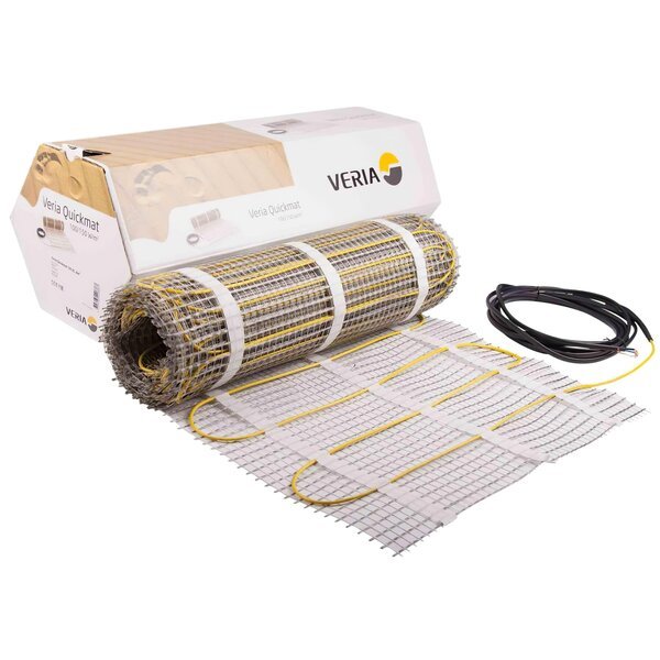 

Теплый пол Veria Quickmat 150 двухжильный нагревательный мат 1800 Вт, 230V, 10 м2, 0,5х20м (189B0182)